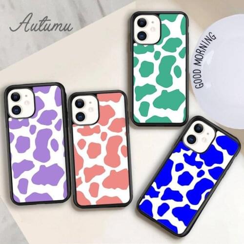 Cow animal print Phone Case for iPhone 11 12 Pro Max mini X XR XS SE 2020 5 6S 7 8 Plus Samsung Galaxy S8 S9 S10 Cover shell