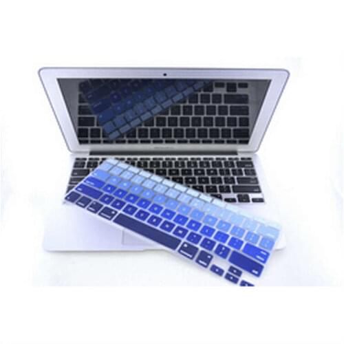 Express Gradual Blue Silicone Laptop keyboard Skin Protector Cover film Guard for Apple Macbook Pro Air Retina 13 15 17