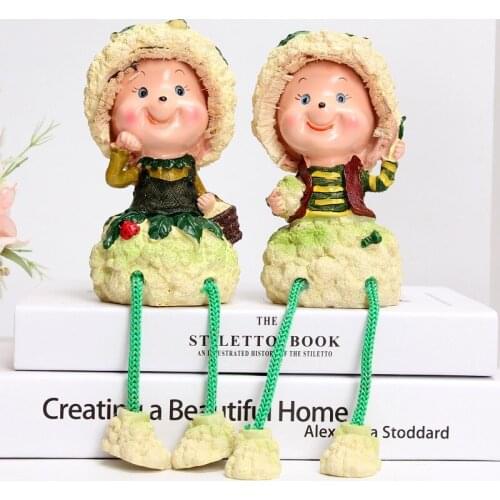 European garden vegetable fruit doll creative cauliflower hanging foot clapboard porch TV cabinet home decoration pumpkin