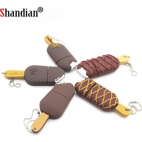 SHANDIAN Hot selling ice cream flash drive USB 2.0 memory stick pen drive 4GB u disk 8GB pendrive 16GB 32GB 64GB