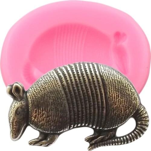 Western Animal Silicone Molds Armadillo Chocolate Mold Cupcake Topper Fondant Cake Decorating Tools Candy Resin Clay Soap Moulds