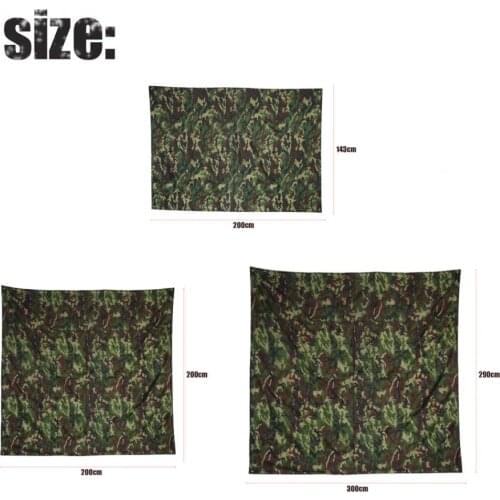 Camouflage Rainproof Tent Tarp Outdoor Camping Hiking Tent With Storage Bag 2*1.43m/2*2m/ 3*2.9m Camping Awning Tarp