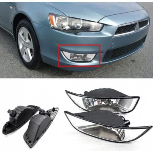 JanDeNing Front Bumper fog Light Lamp Set with Wiring & Switch for M itsubishi Lancer XE 2007-2010