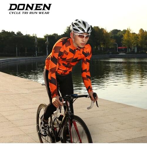 DONEN Autumn Winter Fleece Warm Long sleeves Bicycle Cycling Jackets Man Cycling jersey Jacket MTB Bike Clothes ciclismo