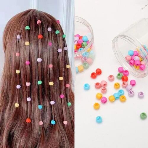 80 PCS Mini Hair Claw Clips For Women Girls Cute Candy Colors Plastic Hairpins Hair Braids Maker Beads Headwear Hair Accessories