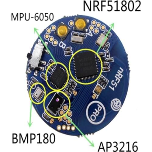 NRF51822 NRF51802 AP3216 Bluetooth 4.0 temperature sensor module Air pressure sensor Accelerometer Gyro Ambient light