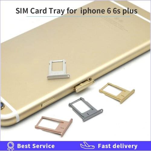 Nano SIM Card Tray Holder For iPhone 6 6s Plus Grey Silver Gold Rose Gold Sim Tray Holder Repair for iPhone 6 6plus Replacement