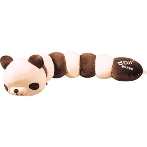 New cute caterpillar plush toy girl holding doll bed sleeping long pillow animal panda deer toy gift 51inch 130cm DY50787