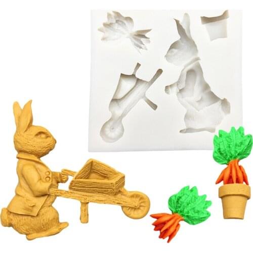 Rabbit Carrot Silicone Cake Baking Mold Sugarcraft Chocolate Cupcake Resin Tools Fondant Decorating Tools
