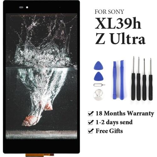 1pc Replacement LCD 6.44" For Sony Xperia Z Ultra XL39h XL39 Screen Display Digitize Phone Assembly Compatible No Dead Pixel