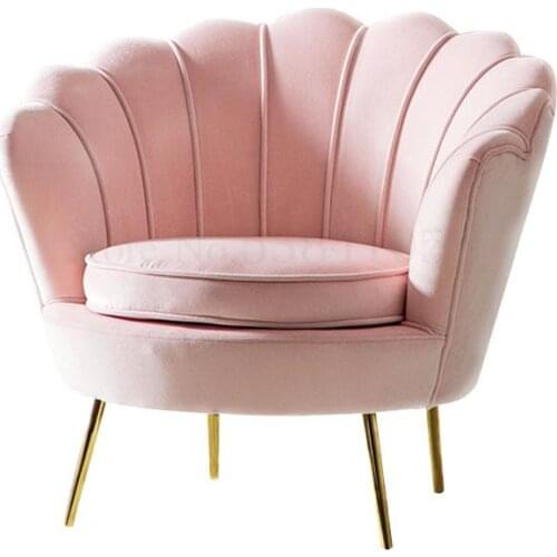 Light Luxury Single Sofa Northern Europe Modern Simple Clothing Store Sofa Living Room Balcony Bedroom Small Family Net Red Sofa