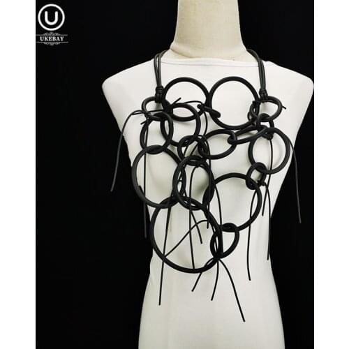 UKEBAY New Designer Jewelry Punk Style Necklaces Women Pendant Necklaces Luxury Hyperbole Necklace Accessories Sweater Jewellery