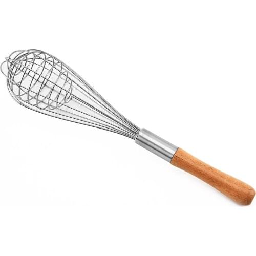 1 Pcs Stainless Steel Egg Whisk Kitchen Egg Beater Kitchen Utensil for Blending Whisking Beating Kitchen Cooking Tool
