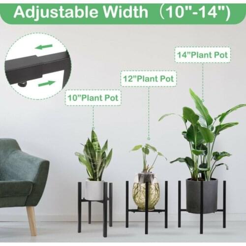 Iron Flower Pot Shelf Holder Indoor Flower Stand Adjustable Flower Pot Rack Plants Bonsai Rack For Home Living Room Decorations