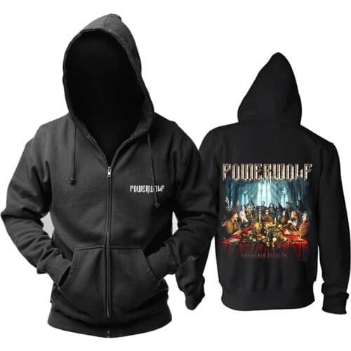 12 designs Werewolf Powerwolf Zipper sweatshirt Rock Hoodies shell jacket punk heavy power metal rockers 3D sudadera wolf