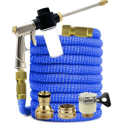 100Expandable Magic Hose High Pressure Hose Car Wash Hose Adjustable Spray flexible Home Garden Watering Hose Cleaning Water Gun
