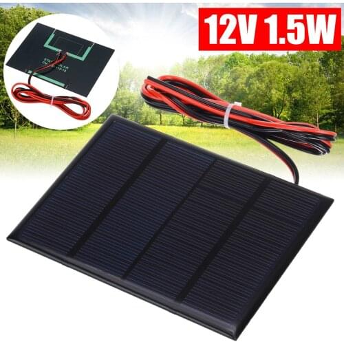 12V 1.5W Solar Panel Small Cell Module Power Supply System DIY Charger Outdoor Portable Solar Panel