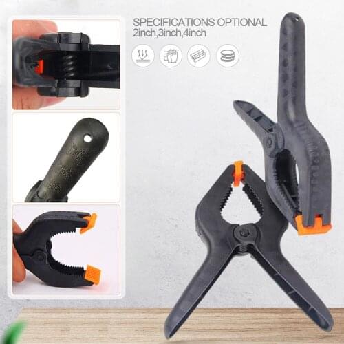 4pcs 2/3/4 inch Strong Clip Adjustable Nylon Spring Clamps for Photography Studio Background Backdrops Accessories Fixed Clip