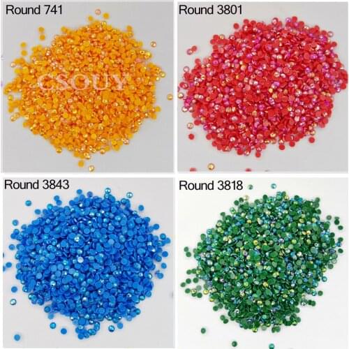 AB Round Color Stone Round Drills For DIY Diamond Painting Embroidery Rhinestones Colorful Mosaic Home Decor Needllework AB 3865