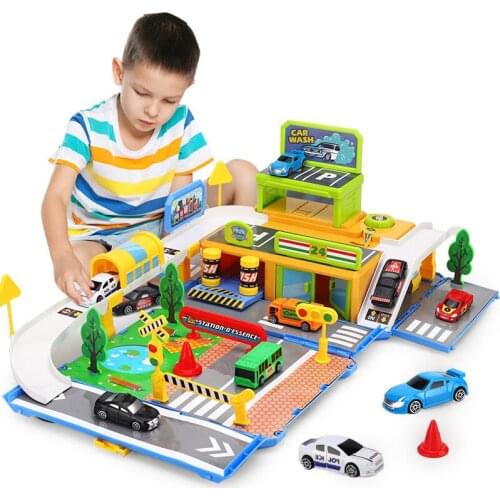 Kids Railway Racing Track Play Set Educational DIY Bend Flexible Mechanical Adventure Race Track Block Car Toys For Children