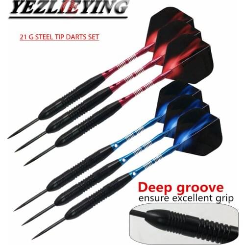 6Pcs/Set 23g Steel Tip Darts Aluminium Shafts Darts set with dart case Nice Dart Flights