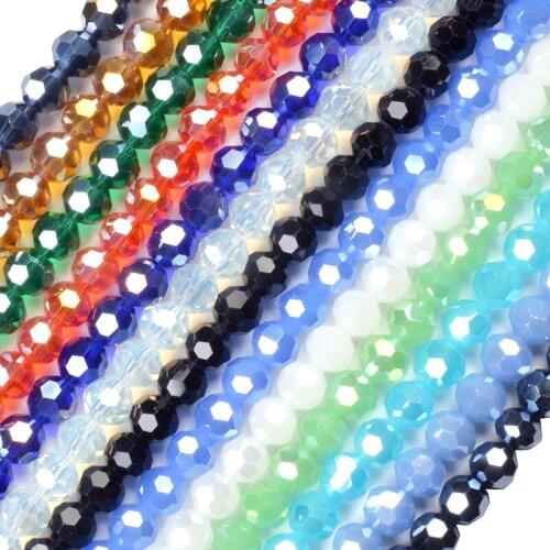 Ball Faceted Austrian Crystal Beads 4mm 6mm 8mm High Quality Round Sphere Shape Loose Beads for Jewelry Making DIY Bracelet