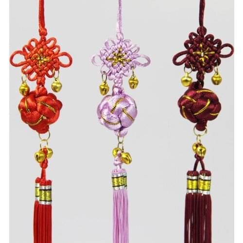 Chinese Knot Tassels Diy 10 pcs New Year Spring Festival Wedding Supplies Bell China Knot Pendants Craft Tassels Friends Gifts
