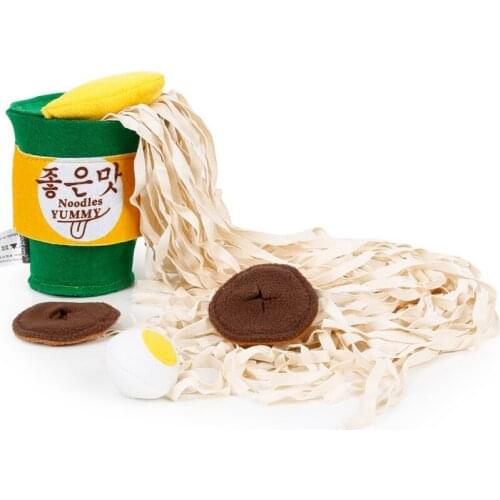 Dog Sniffing Mat Toy Ramen Noodle Shape Chew Plush Toys for Training Pet Slow Eating Pet Supplies