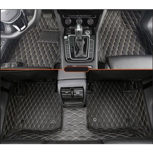 Leather car interior floor mat for volkswagen passat b5 b5.5 b6 b7 b8 1997-2019 2018 2017 2016 2015 2014 rug carpet