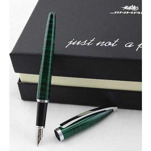Beautiful Marble Grain Fountain Pen Silver Clip 0.5 mm Fine Nib Ink Pen Business Chirstmas Gift School Supplies Office Product