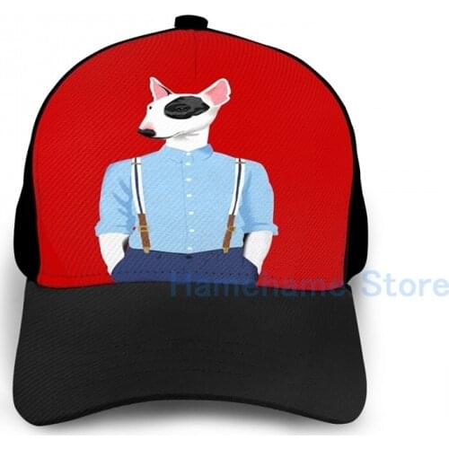 Fashion Skinhead Bull Terrier Basketball Cap men women Graphic print black Unisex adult hat