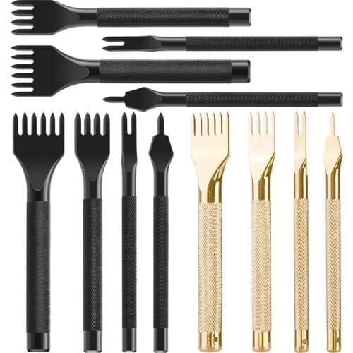 LMDZ 3/4mm Leather Craft Set Spacing Punch Tool For Leather Hole Punches Tool Lacing Stitching Sewing DIY Leather Craft Tools