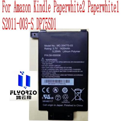 NEW MC-354775-03 58-000008 1420mAh Battery For Amazon Kindle PaperWhite EY21 1st KPW1 Tablet Ebook Replacement Battery