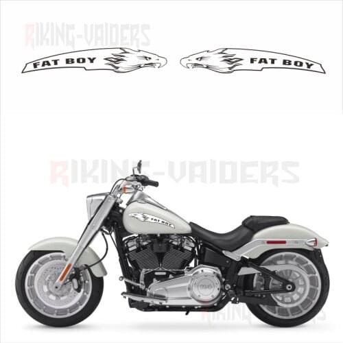 Custom Eagle Head Decal Fairing Stickers Saddlebag Vinyl Decals For Harley Softail FLSTFB Fat Boy