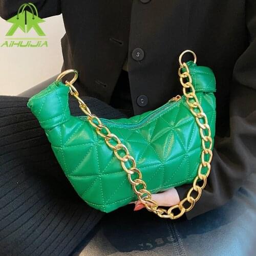 Luxury Brand Women Handbag High Quality Pu Leather Shoulder Bags Fashion Chain Underarm Bag The New Dumpling Shape Messenger Bag