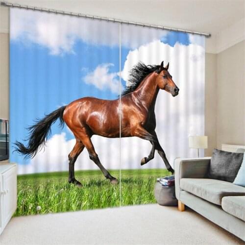 Customized Tiger pattern Luxury 3D Blackout Window Curtain Drapes For Living room Bed room Hotel Wall Tapestry Cortinas