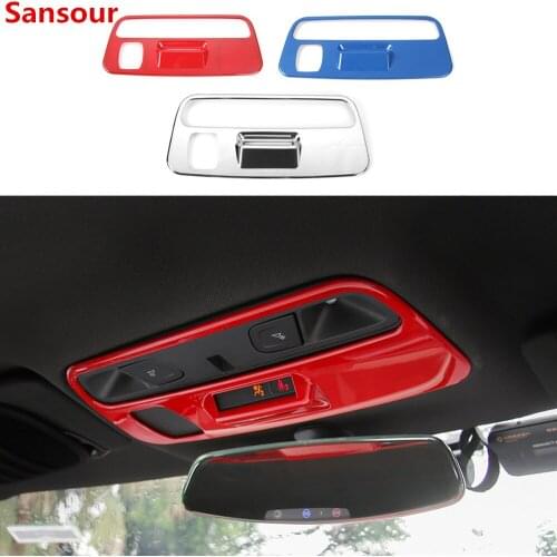 Sansour ABS Car Interior Roof Reading Light Lamp Decoration Cover Stickers for Chevrolet Camaro 2017 Up Car Accessories Styling