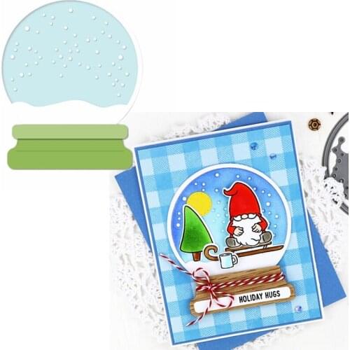 Snowing Crystal Ball Metal Cutting Dies Crystal Ball In Snow Die Cut For Card Making DIY Decoration New 2019 Crafts Cards