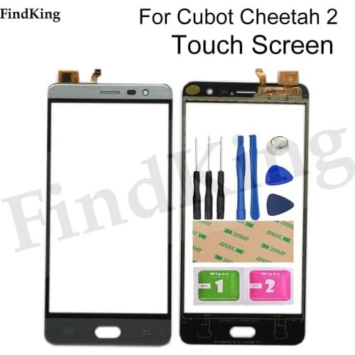 Touch Screen Glass For Cubot Cheetah 2 Digitizer Panel Sensor Front Glass Mobile Tools 3M Glue Wipes