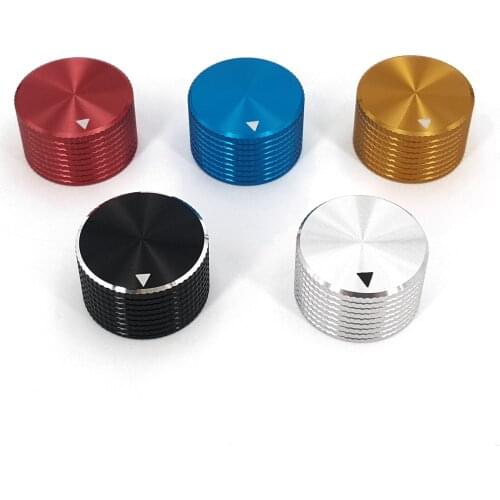 Solid Aluminum Alloy 25 x 15.5mm Volume Rotary Control 6mm Dia Potentiometer Cap Knob