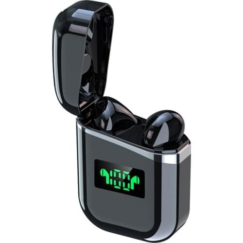 TWS Bluetooth earphones wireless headset sports earbuds lighter shape display Earpieces For xiaomi huawei iphone