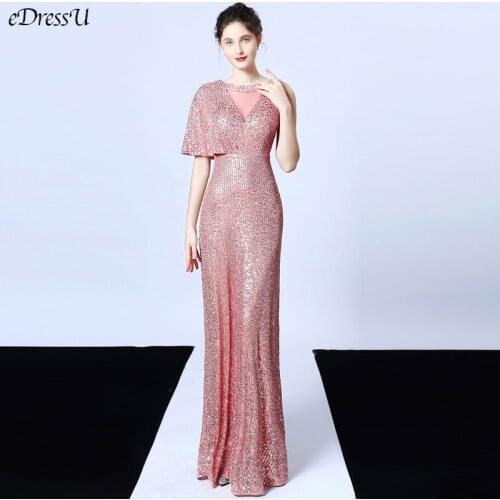 Single Sleeve Evening Dress Vestido de Fiesta A-line Evening Party Dress Elegant Long Dress Illusion Neck Prom Dress YNY-18108
