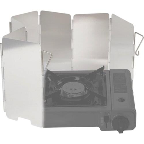 Aluminum Alloy Stove Wind Shield Mini Thick Wind Shield Outdoor Camping Gas Stove Portable Folding Wind Shield
