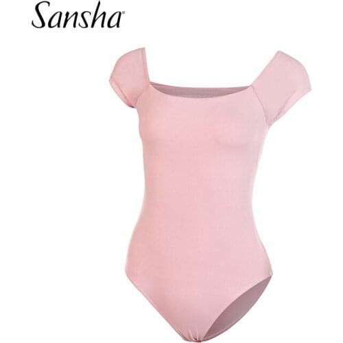Sansha Ballet Dance Leotards Adult Short Sleeves Build-in Bra Practice Costume Women 50BA1035P