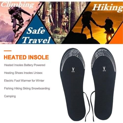 1 Pair USB Heated Insoles Foot Warming Pad Feet Warmer Sock Pad Mat Winter Outdoor Sports Heating Shoe Insoles Winter Warm