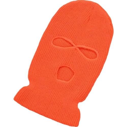 Winter Warmer Thermal Windproof Balaclava Three Hole Hat Helmet Liner Full Face Caps Men Women Cap Beanies 2020