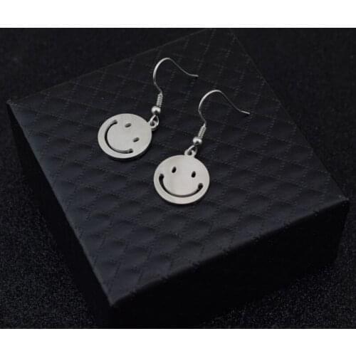 1 pc kpop boys group Stud Earrings Fashion Hollow Smile Face Earrings Stainless Steel jewelry Women Men Jhope same