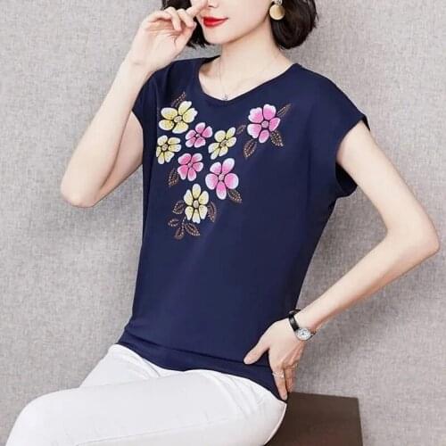 100% Cotton T Shirt Woman 2021 O Neck Summer Short Sleeve Shirt Woman T-shirt Loose Korean Style Plus Size Women Shirts