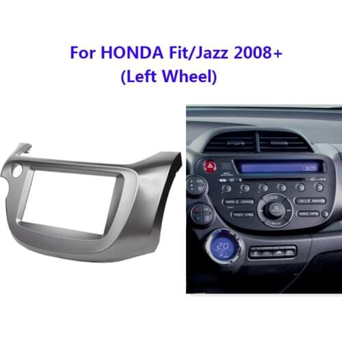 11-118 Car Radio Fascia For HONDA Fit Jazz 2008-2013 (Left Wheel) Stereo Dash Refit CD Trim Unit Install Trim Frame Kit