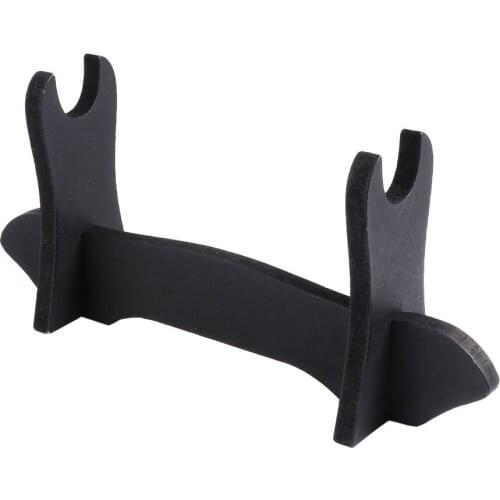2pcs Stand Delicate Wooden Katana Display Bracket Rack Holder Stable Organizer (Black) Desk Organizer